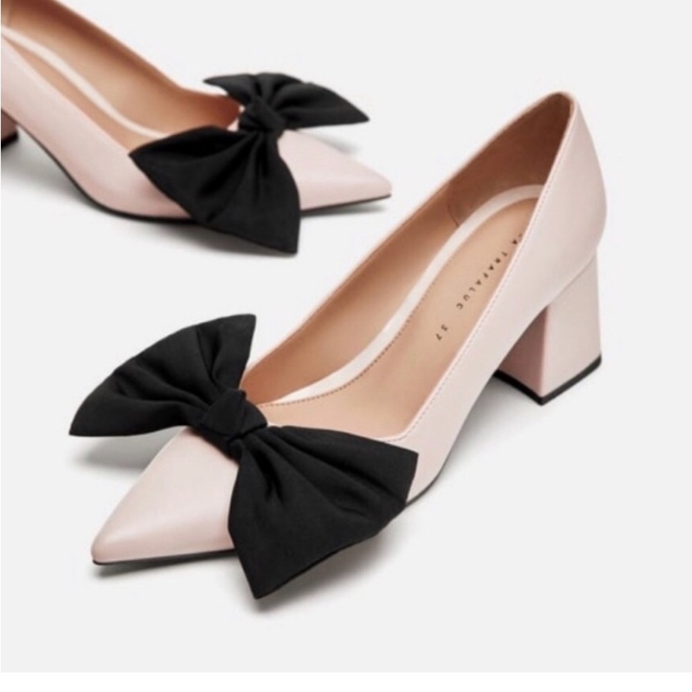 Zara Bow Pump Pink